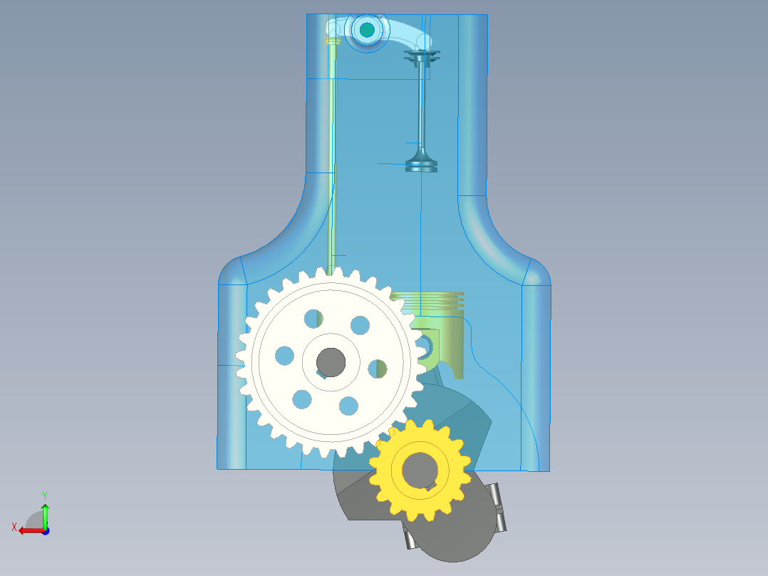 马达压缩结构后视图