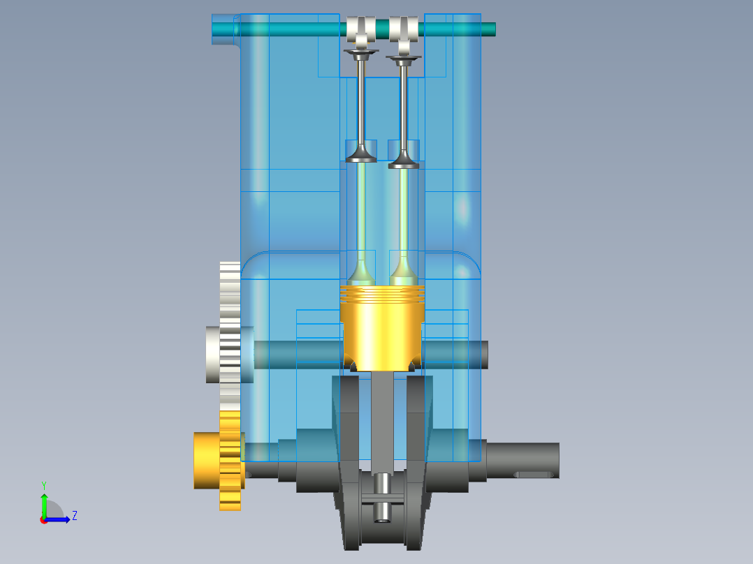 马达压缩结构左视图