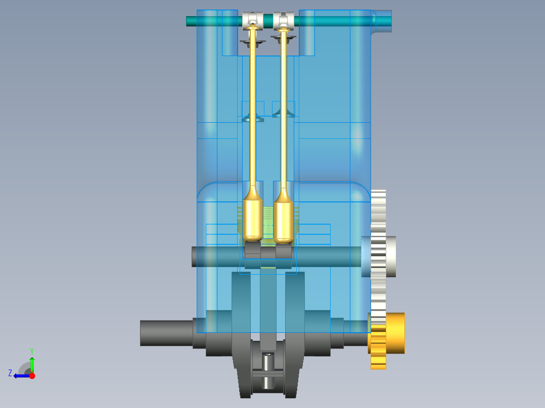 马达压缩结构右视图