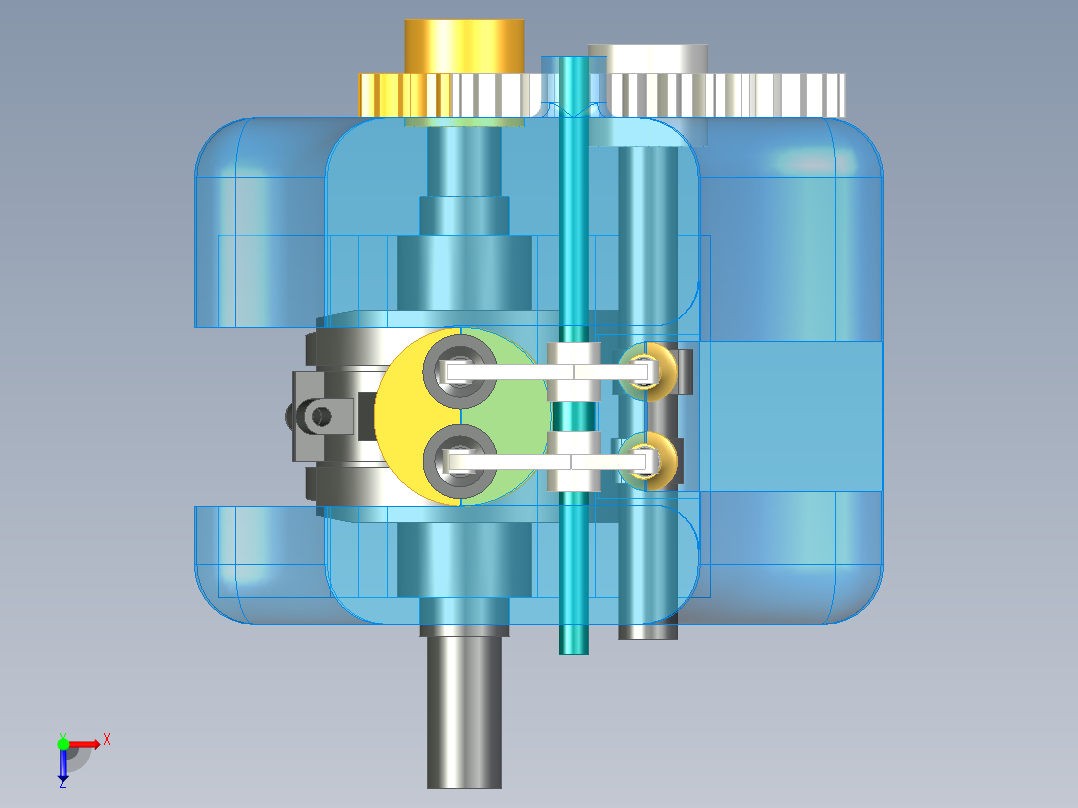 马达压缩结构俯视图