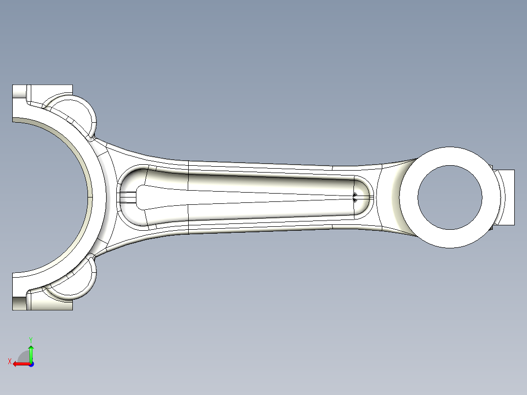 汽车连杆加工工艺及（小端孔和铣上下端面）专用夹具设计含三维UG模型（中心距190）后视图
