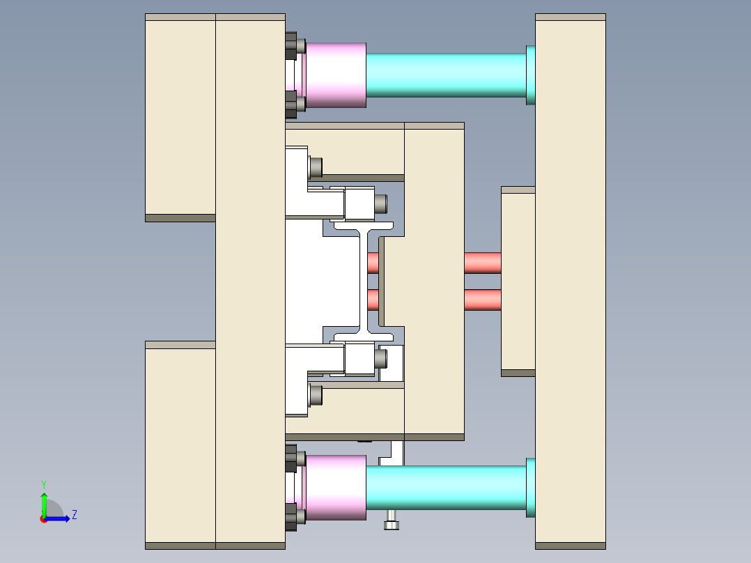 NPI80冲孔模左视图