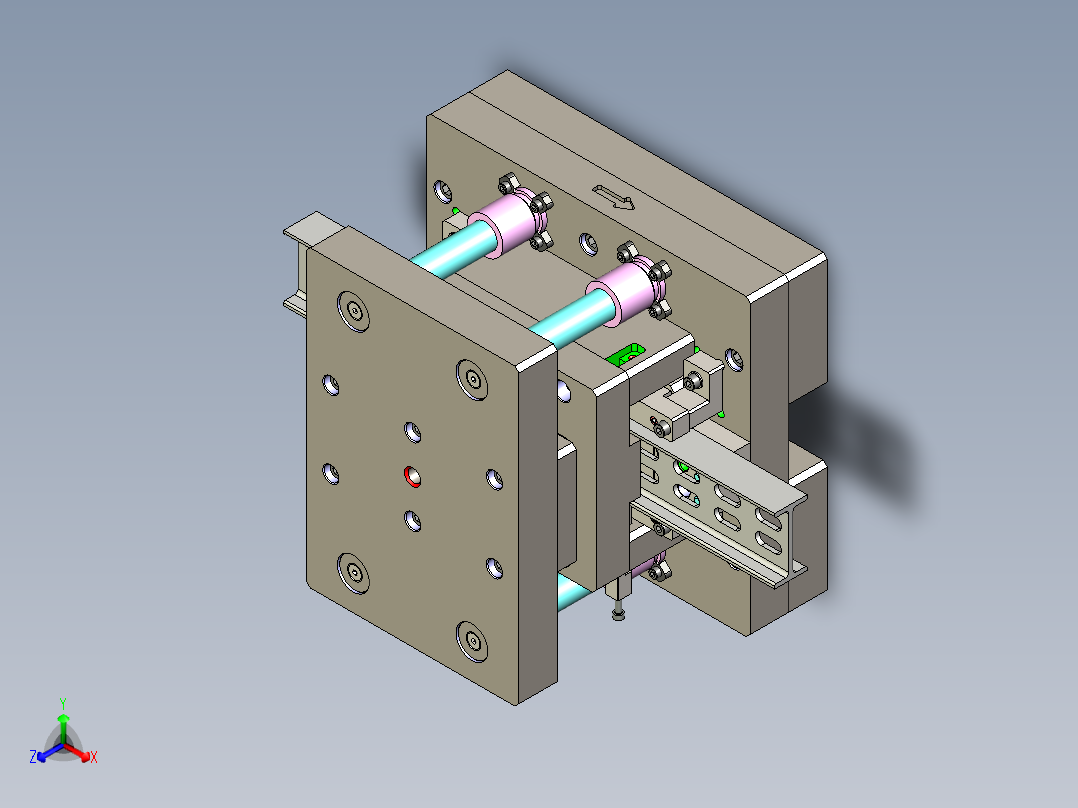 NPI80冲孔模正等轴测图