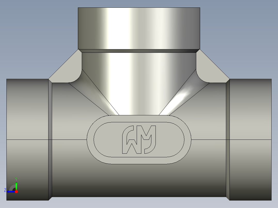 P127-3通2分内牙右视图