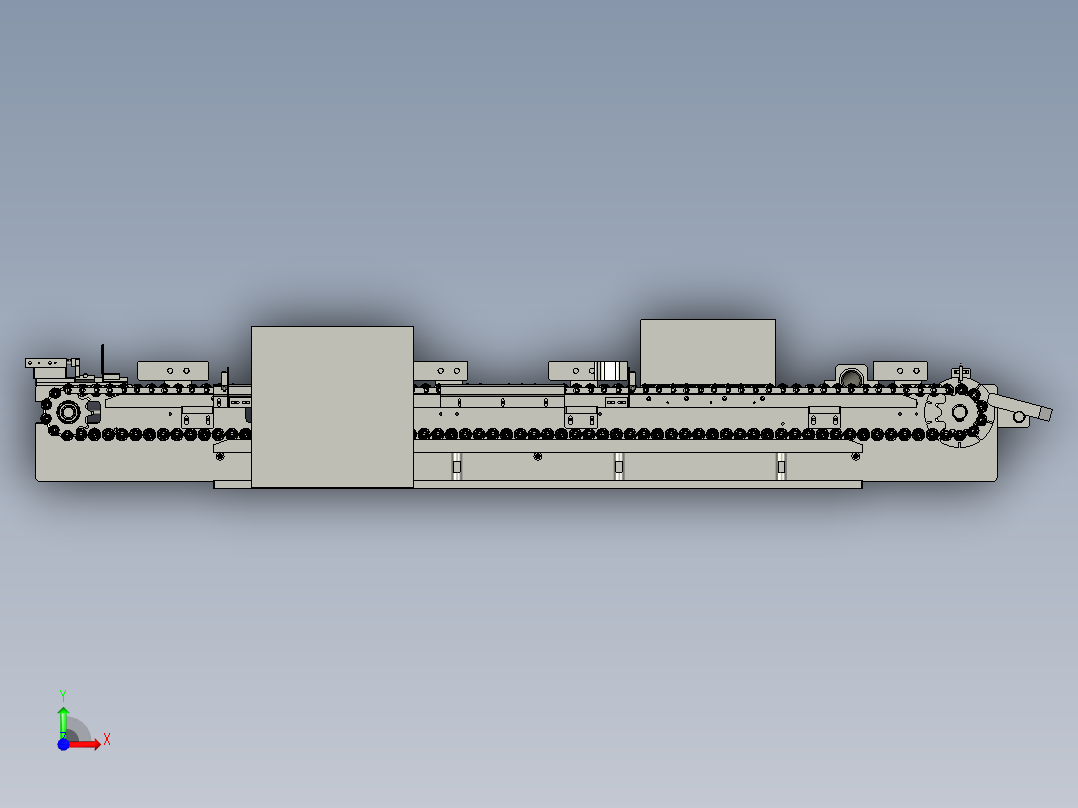 LXYC-BOSS0100滚子输送组件装配前视图