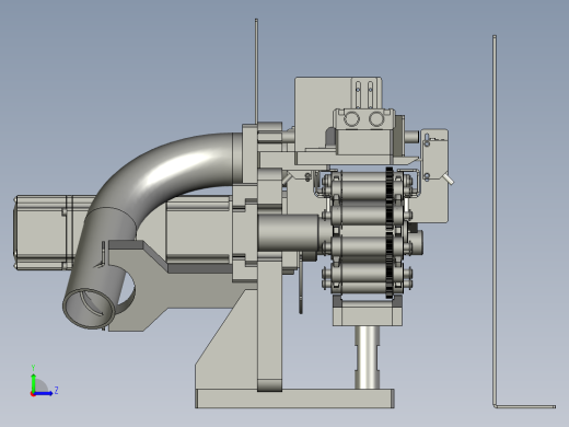 LXYC-BOSS0100滚子输送组件装配左视缩略图