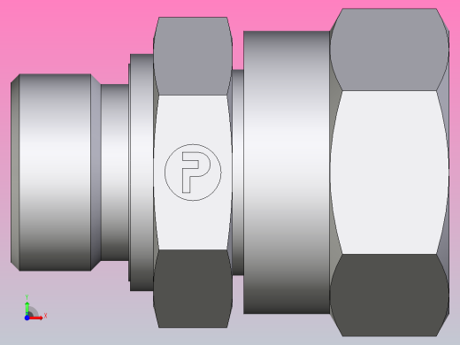 EO硬管接头旋转外螺纹螺柱16 12F642EDMXS前视缩略图