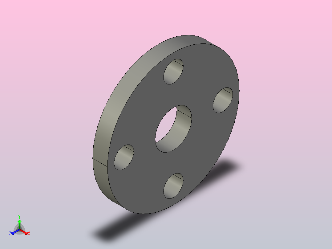 SOP 承插焊接法兰[1-2承插焊接法兰(SOP 5K)]正等轴测图