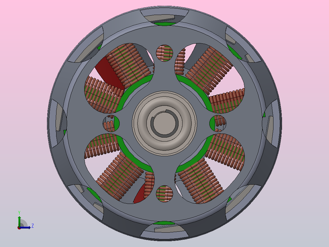无刷DC电机左视图