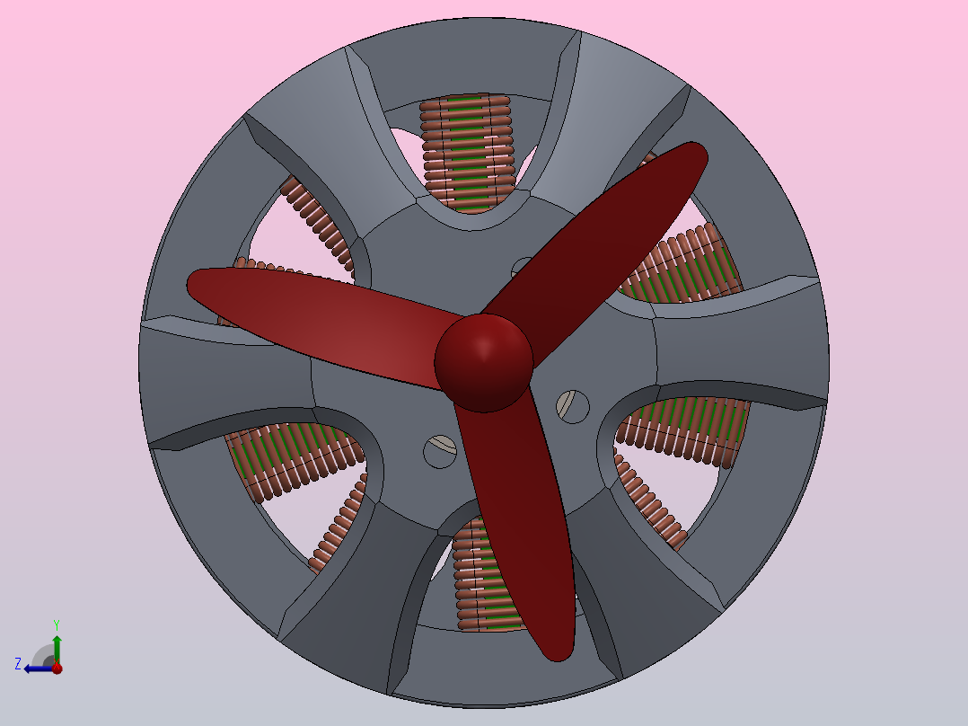 无刷DC电机右视图