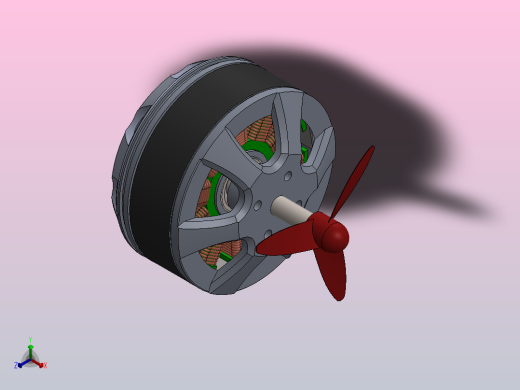 无刷DC电机正等轴测缩略图