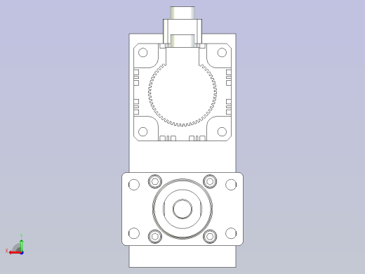 折返式HH75电动缸[HH75-S400-M1-C1]后视缩略图