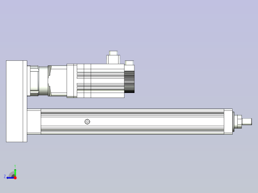 折返式HH75电动缸[HH75-S400-M1-C1]右视缩略图