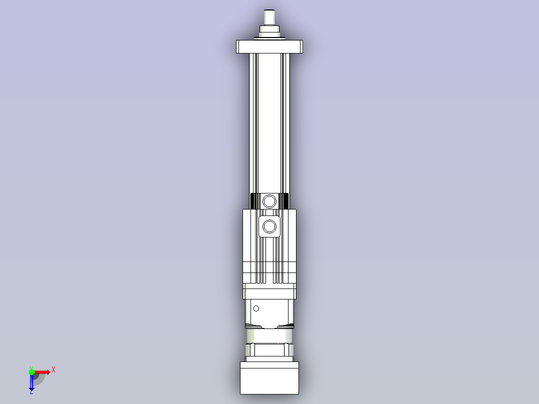 折返式HH75电动缸[HH75-S400-M1-C1]俯视图