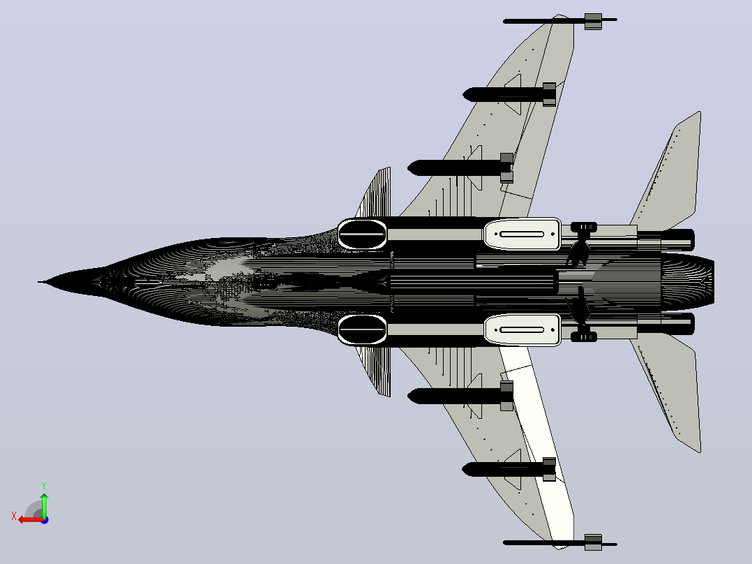 Fighter Aircraft飞机后视图