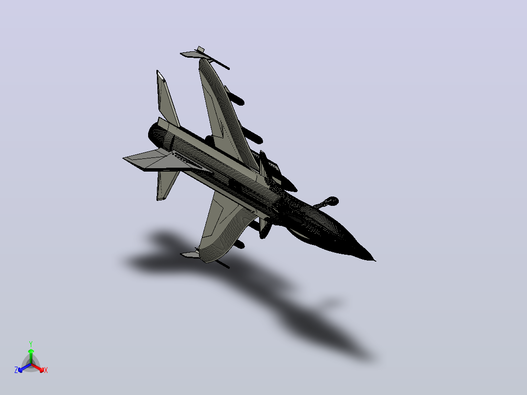 Fighter Aircraft飞机正等轴测图