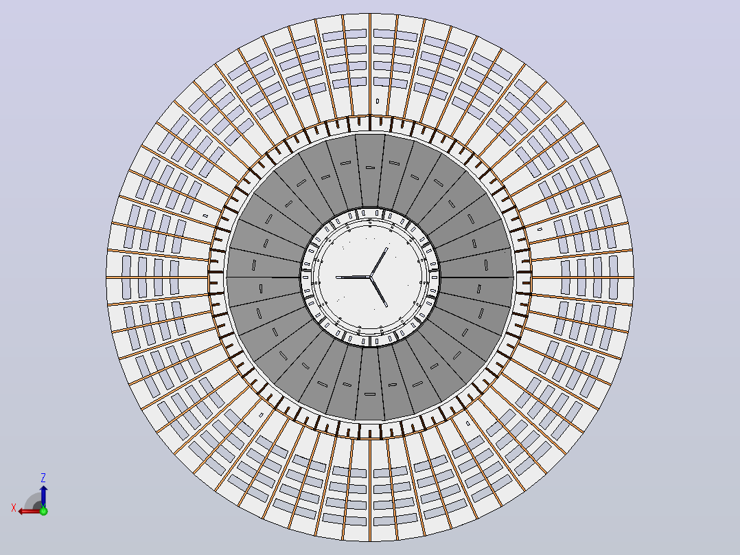 西雅图太空针塔，钣金拼图，3D拼图，metalcraft设计俯视图