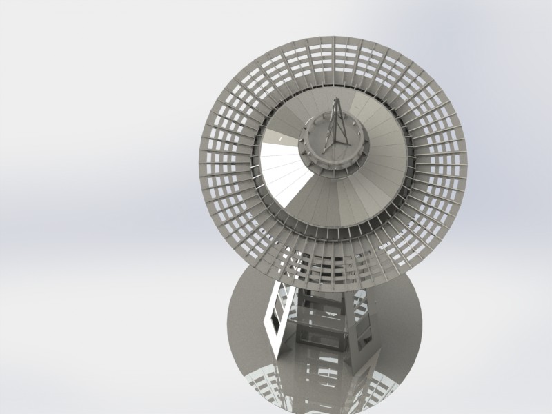 西雅图太空针塔，钣金拼图，3D拼图，metalcraft设计