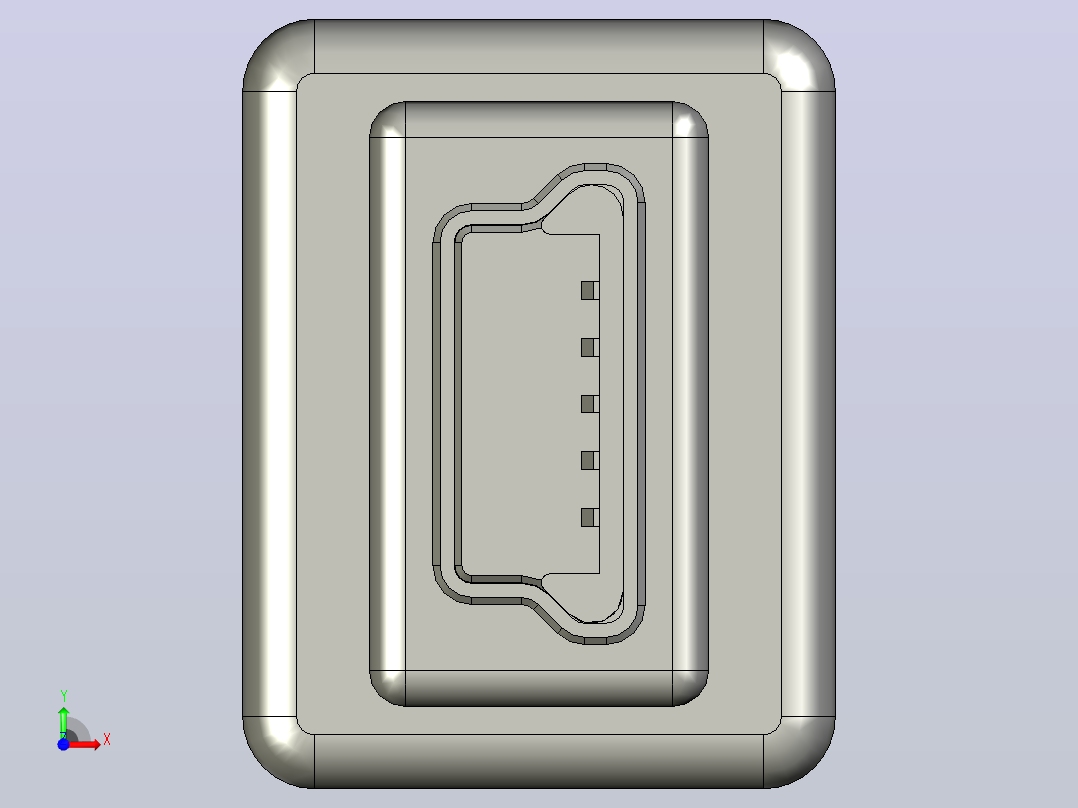 MINI-USB-B公头前视图