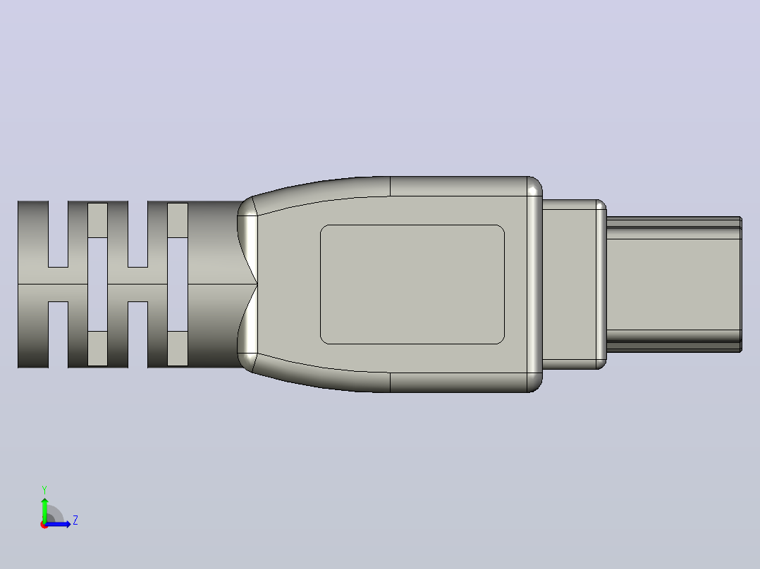MINI-USB-B公头左视图