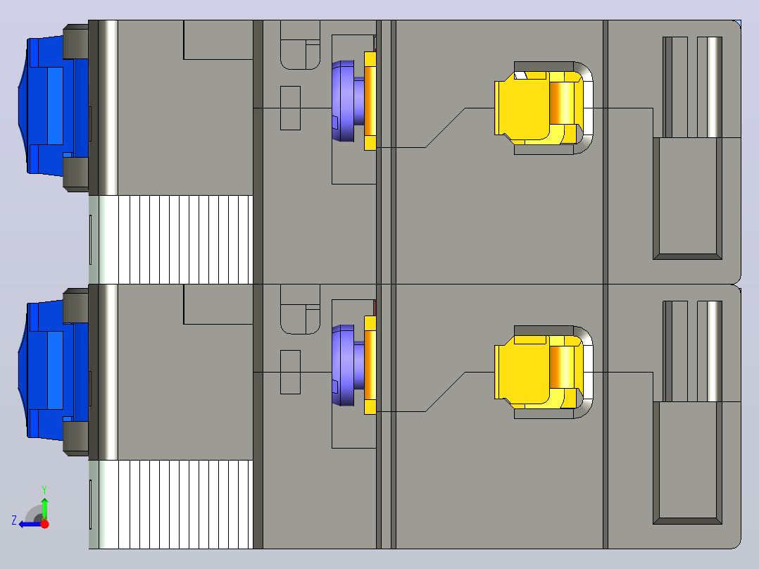 NUH-40B 2P电涌保护器三维模型202404右视图