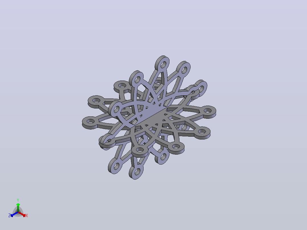 雪花1正等轴测图