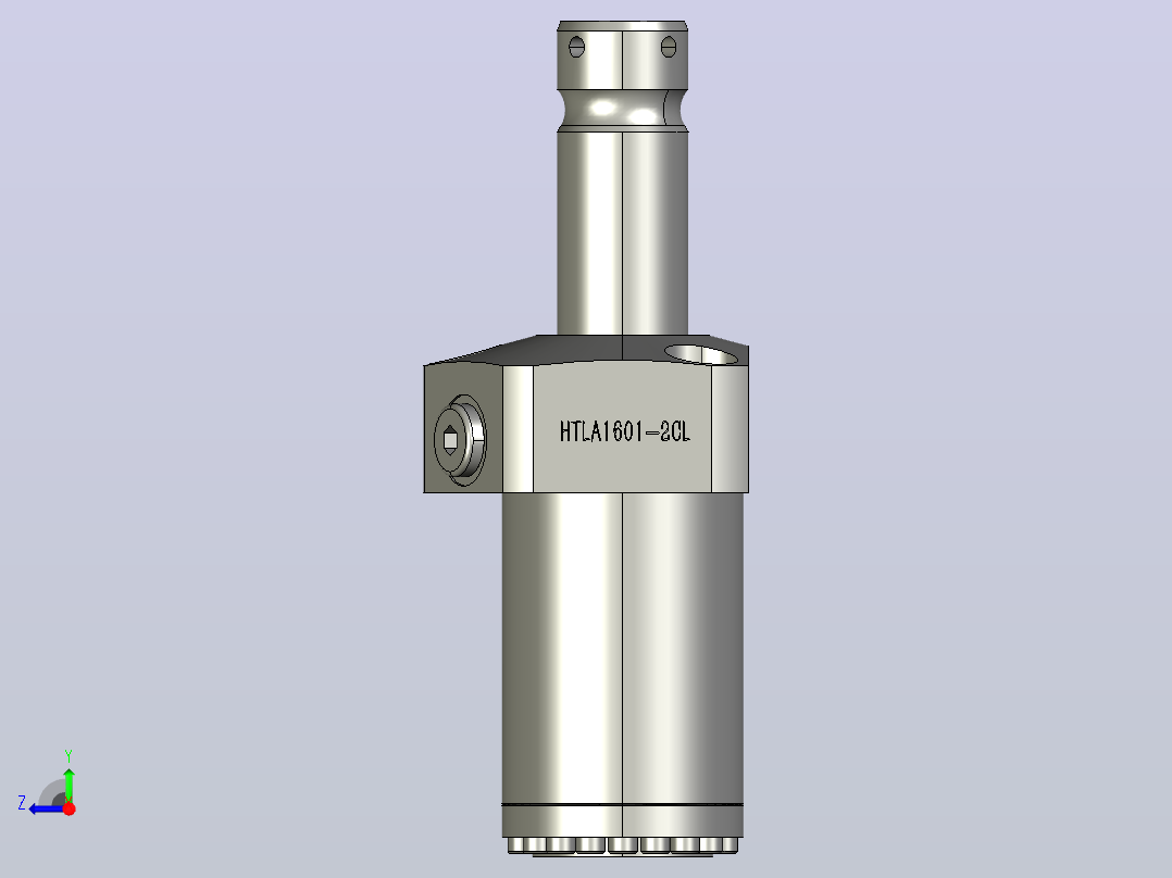 HTLA1601-2CL上法兰旋转式夹紧器右视图