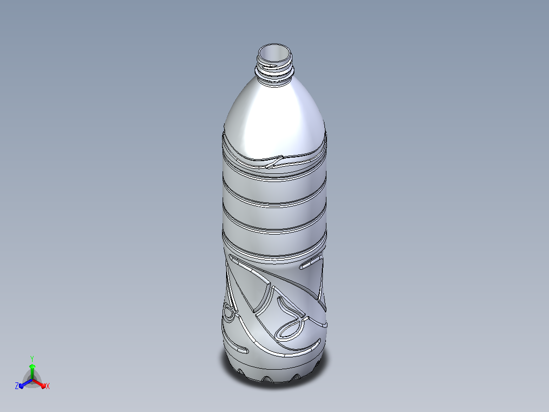 矿泉水瓶1.5L正等轴测图