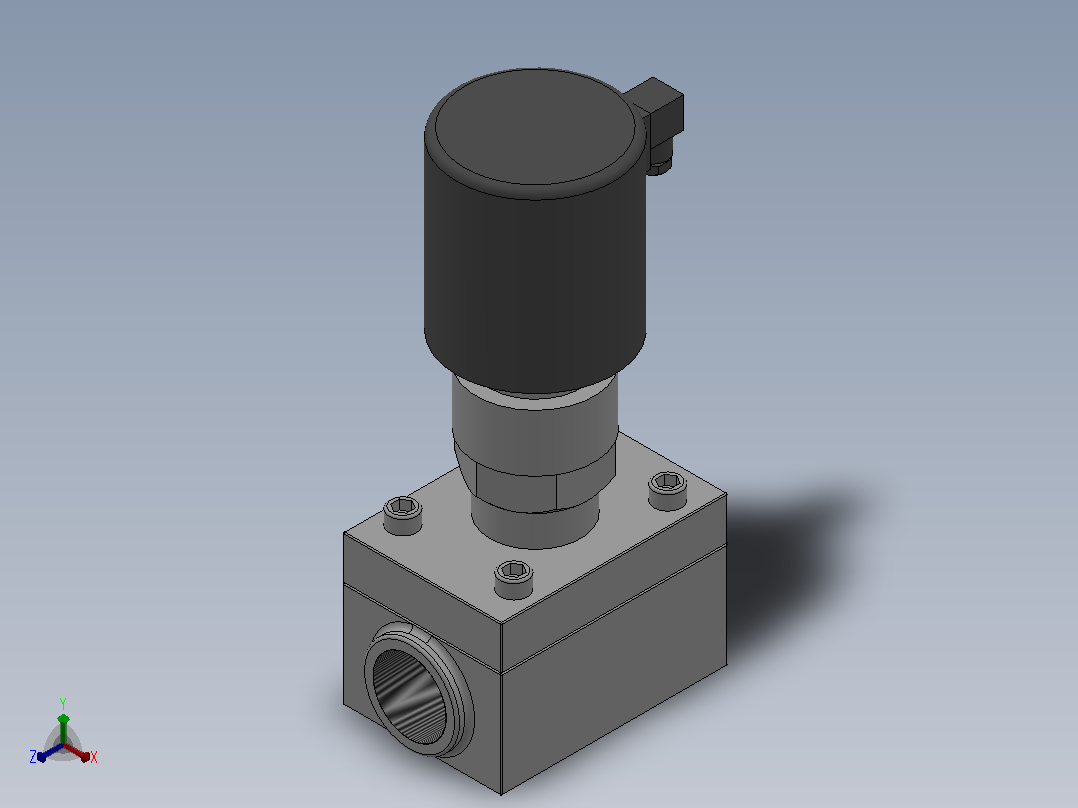 ZCG系列高压电磁阀[ZCG-16.0-50-F-B-K]通径50mm主视图