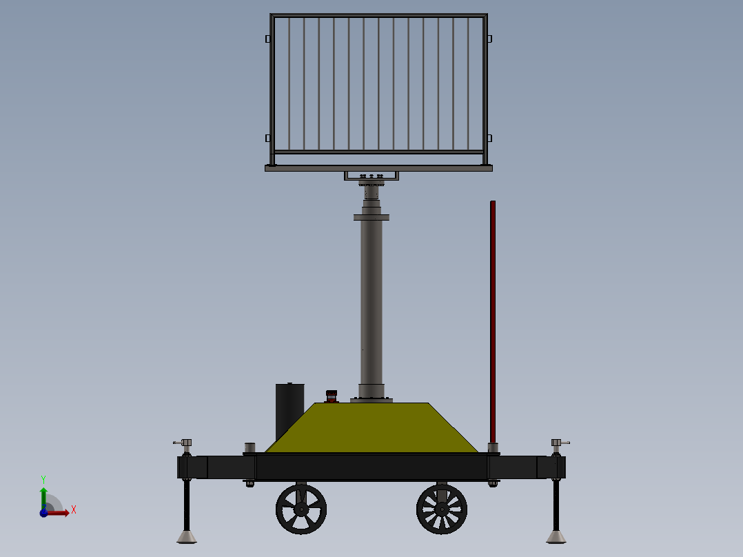移动式液压伸缩提升机sw18可编辑前视图