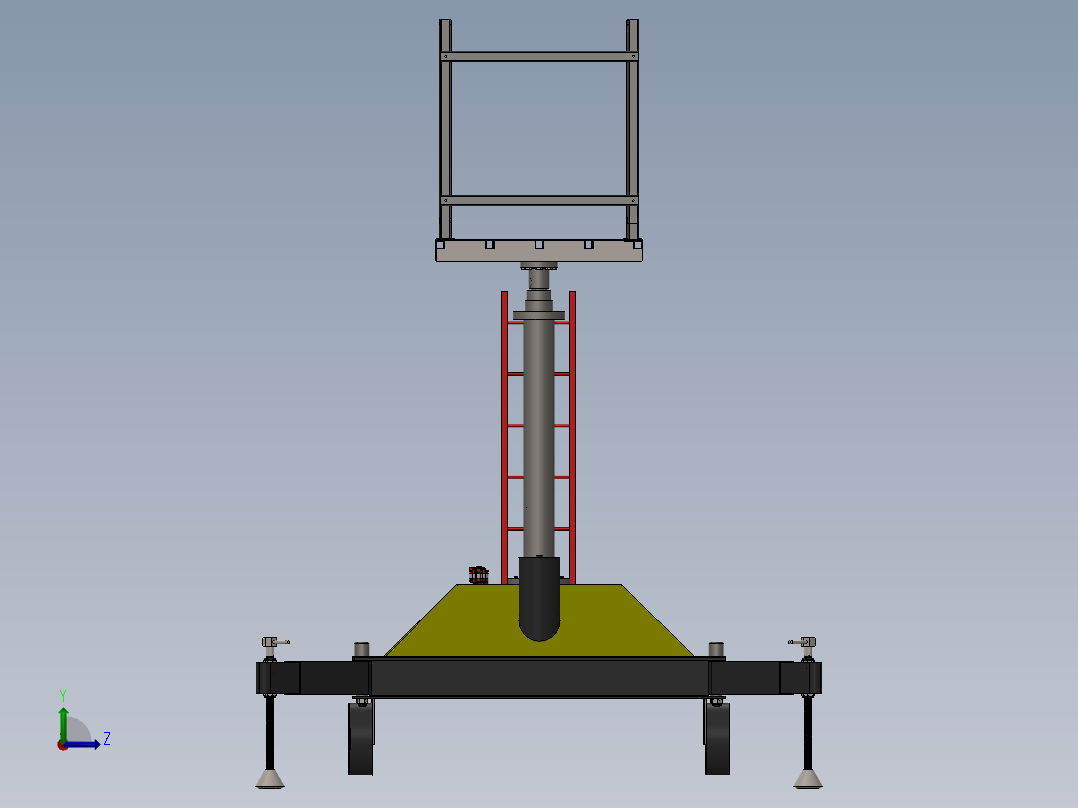 移动式液压伸缩提升机sw18可编辑左视图