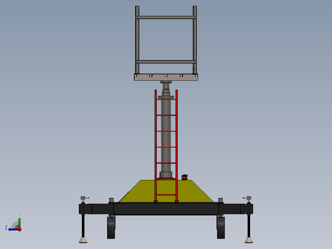 移动式液压伸缩提升机sw18可编辑右视图