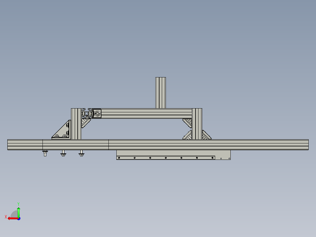 非标焊接机设备3D模型后视图