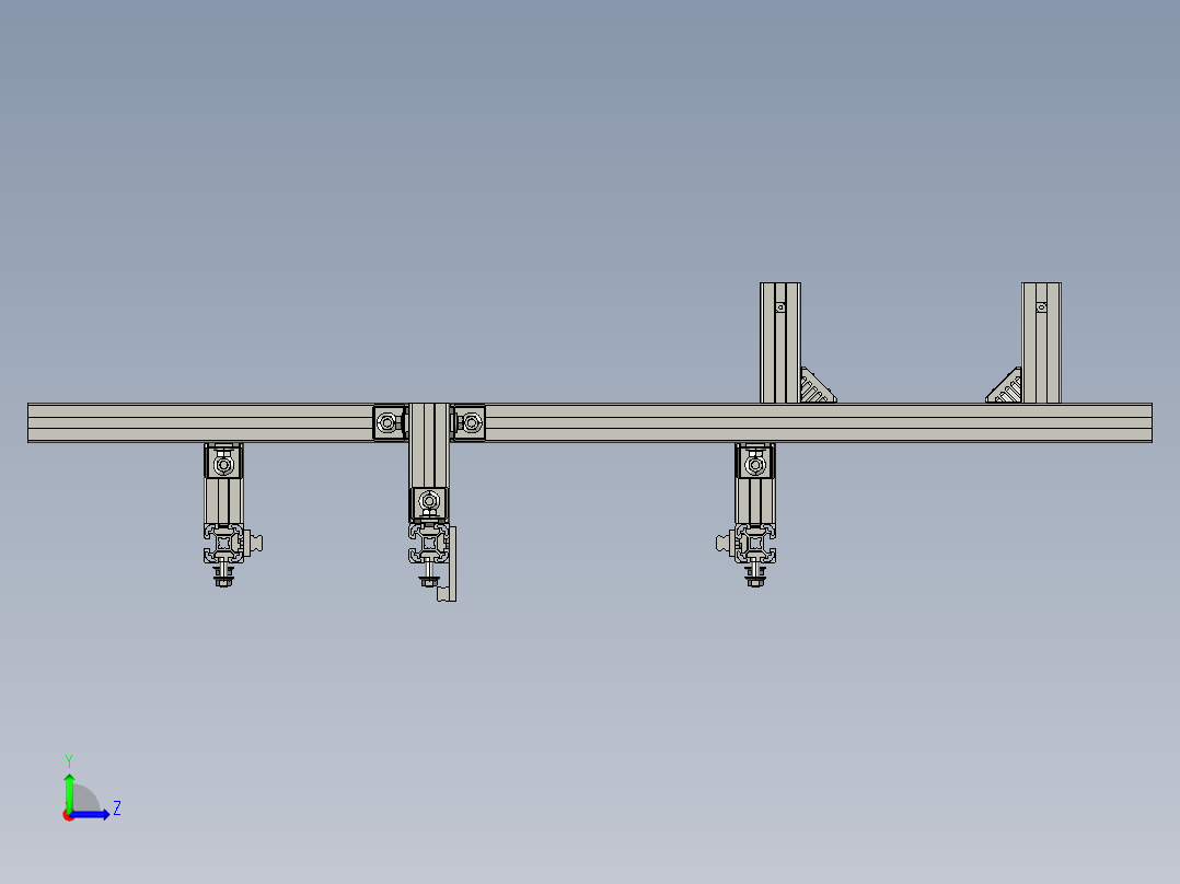 非标焊接机设备3D模型左视图