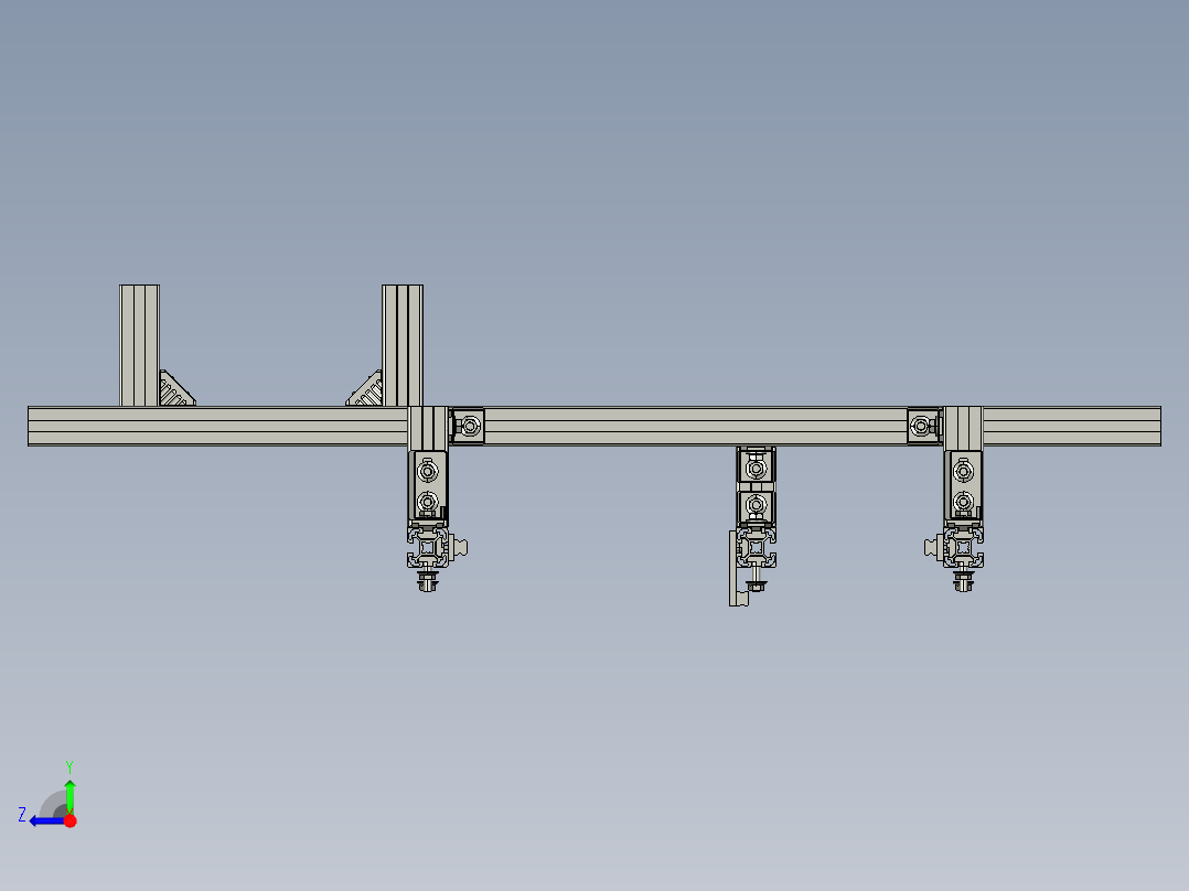 非标焊接机设备3D模型右视图