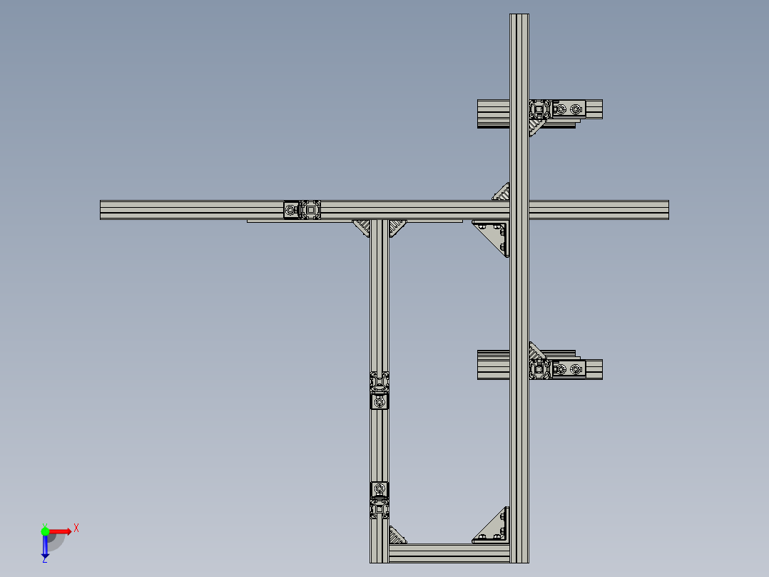 非标焊接机设备3D模型俯视图