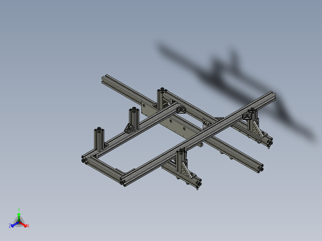 非标焊接机设备3D模型正等轴测图
