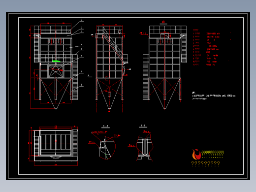 3.5-4万布袋除尘器设计总图