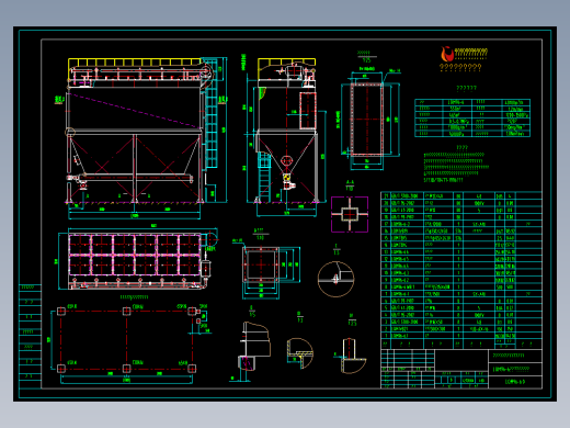 LQM96-6离线脉冲袋式除尘器详图