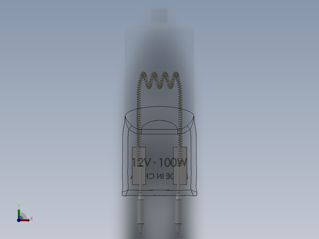 光学仪器用灯泡前视图