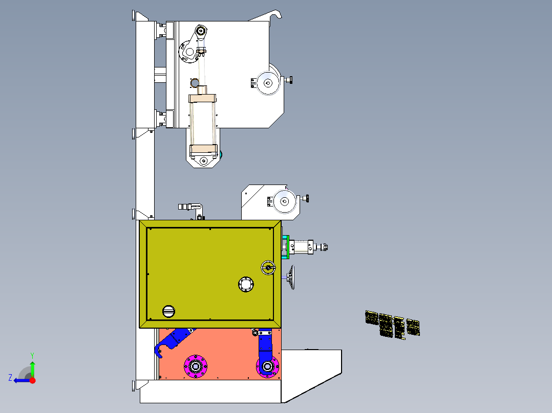 A9_贴合分条机右视图