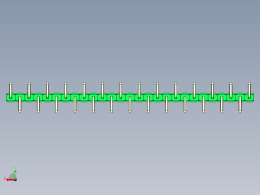 彩色公排针 100mil 2.54mm 系列-DS1022_green_27p_100mil_Type_SMT_R1_rev1.0后视缩略图