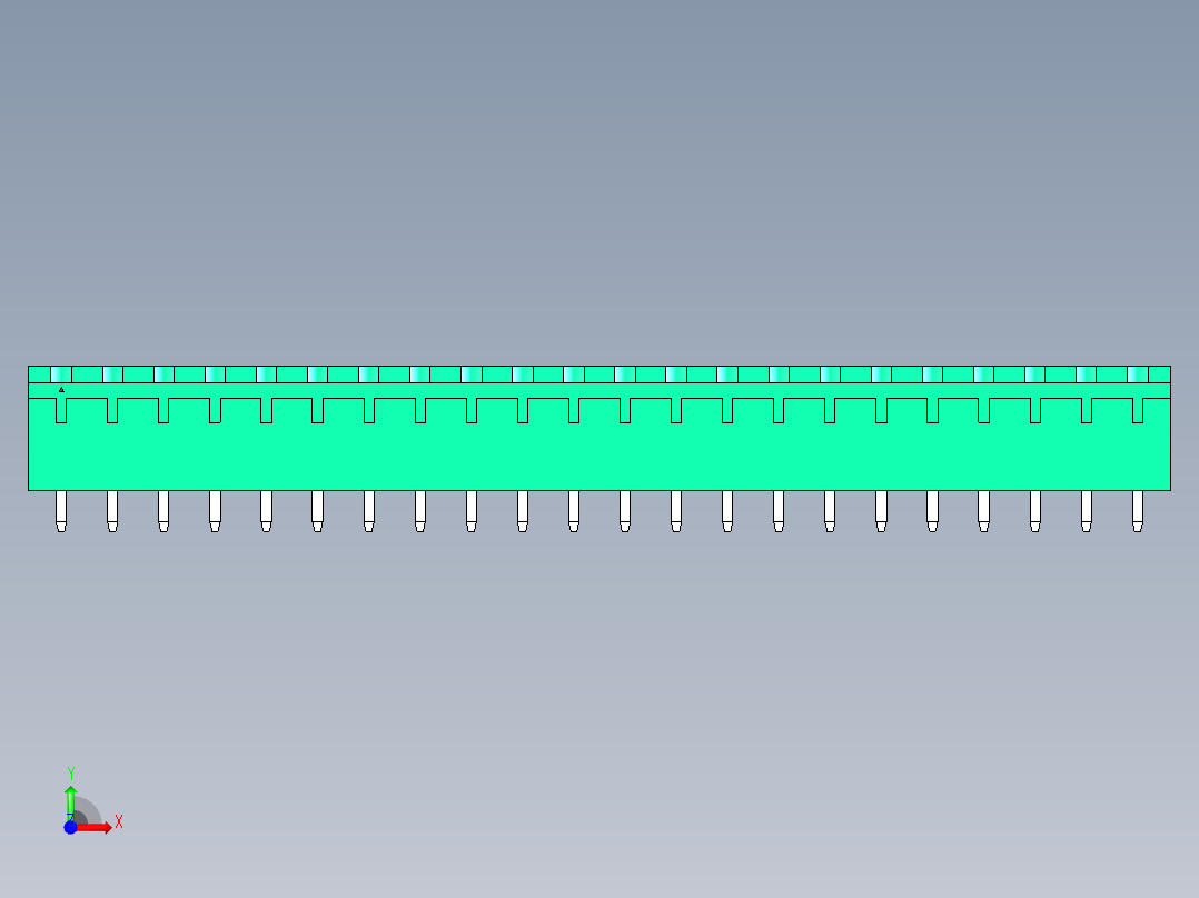 DEGSON 2EDG 系列 5.0mm 可插拔接线端子组-2EDGVC-5.0-22P-14-00AH前视图