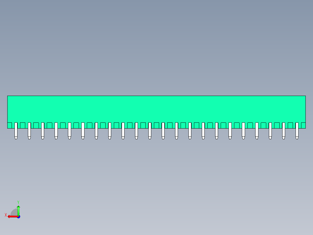 DEGSON 2EDG 系列 5.0mm 可插拔接线端子组-2EDGVC-5.0-22P-14-00AH后视图