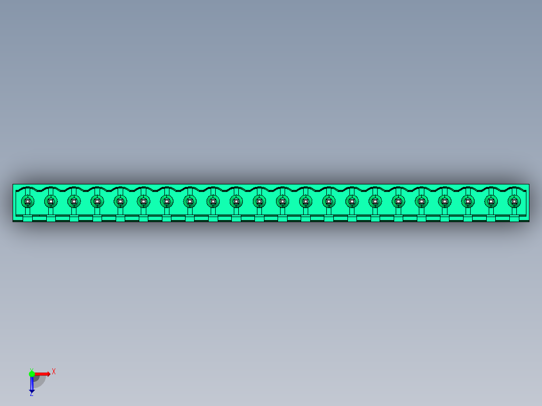 DEGSON 2EDG 系列 5.0mm 可插拔接线端子组-2EDGVC-5.0-22P-14-00AH俯视图