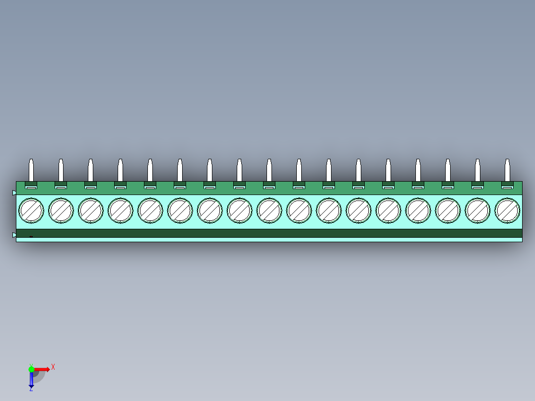 DEGSON DG128 系列 5.07.5mm 接线端子-DG128R-5.0-17P-14-00AH俯视图