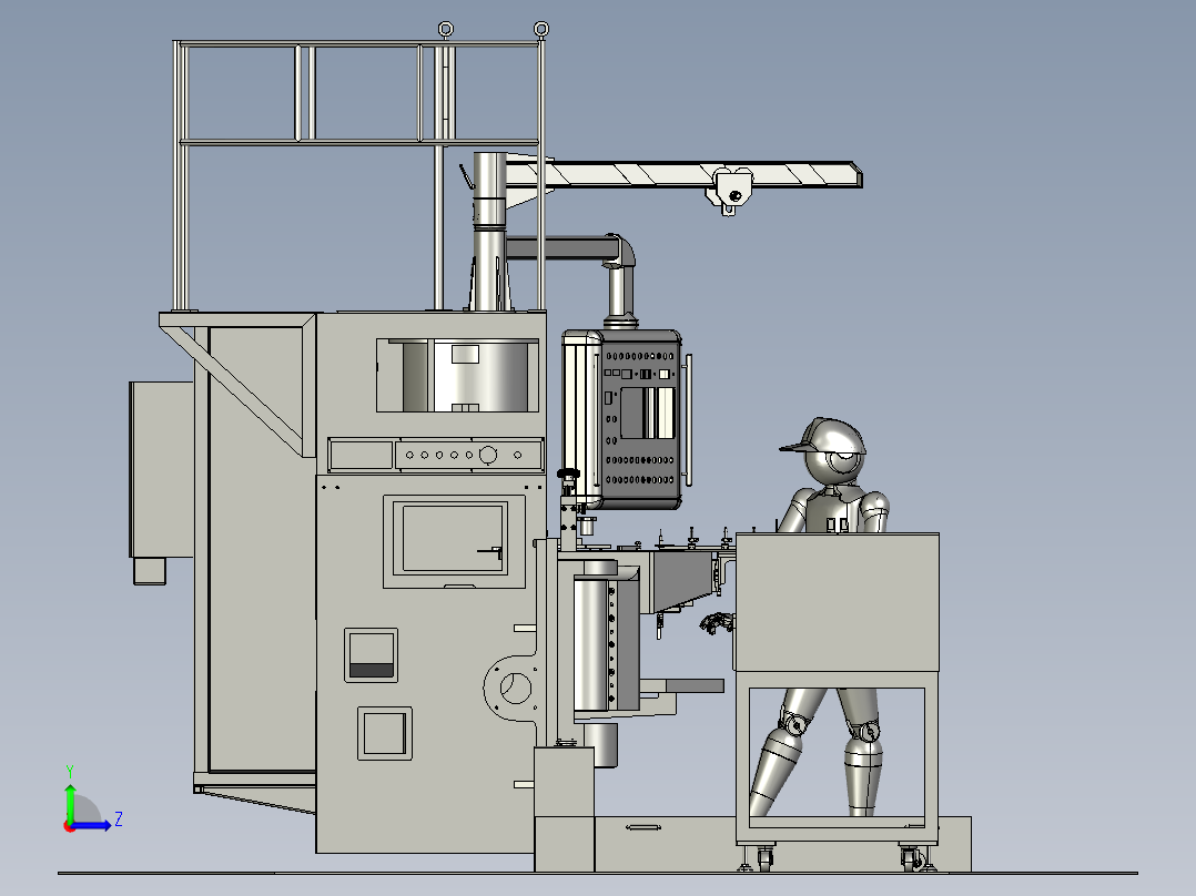 垫片磨削上料机左视图
