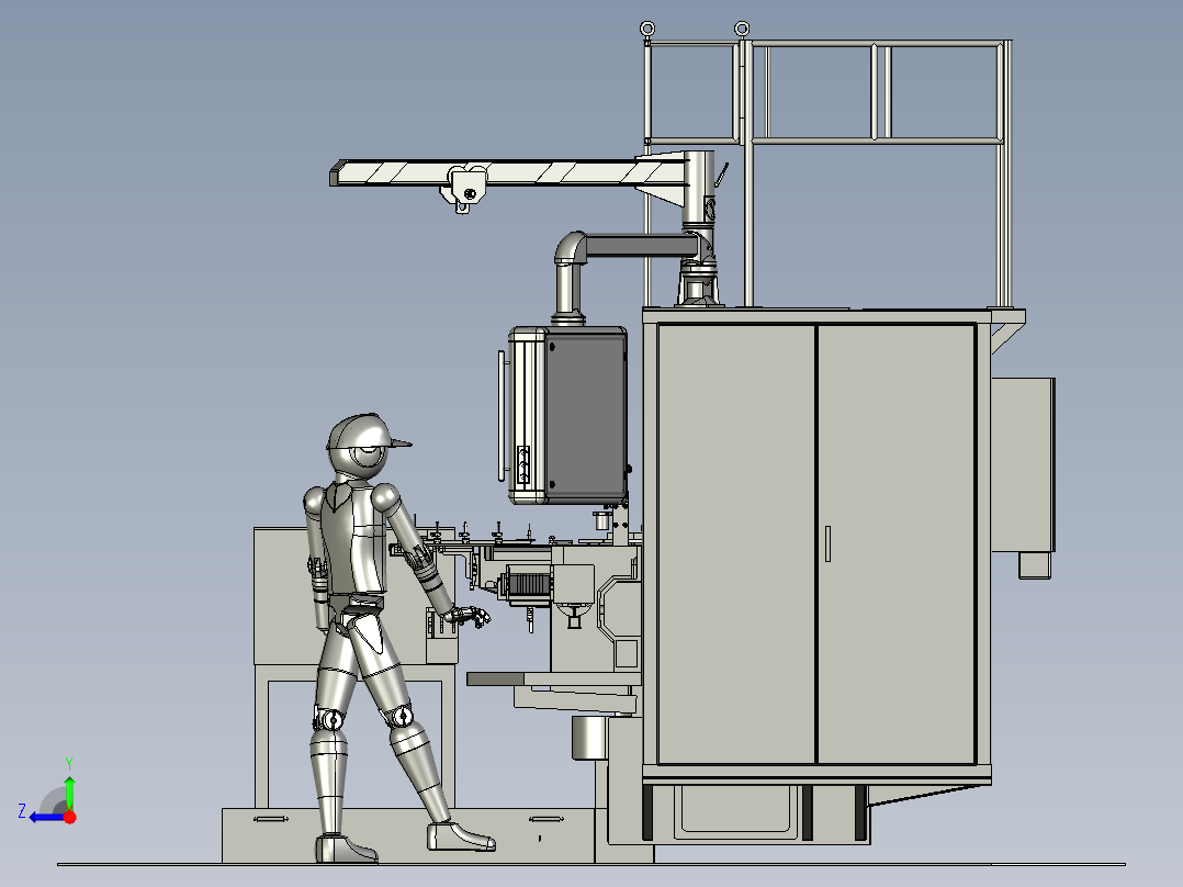 垫片磨削上料机右视图