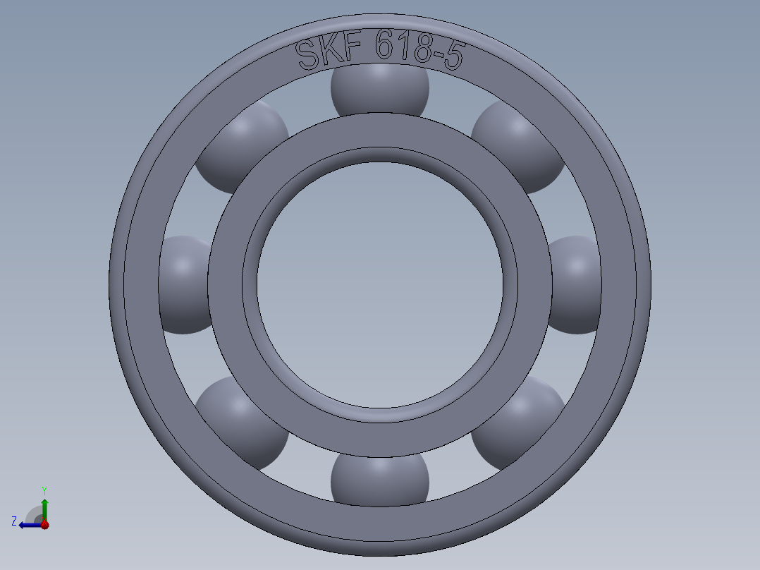 滚珠轴承-SKF BALL BEARING 618-5 5x11x3右视图
