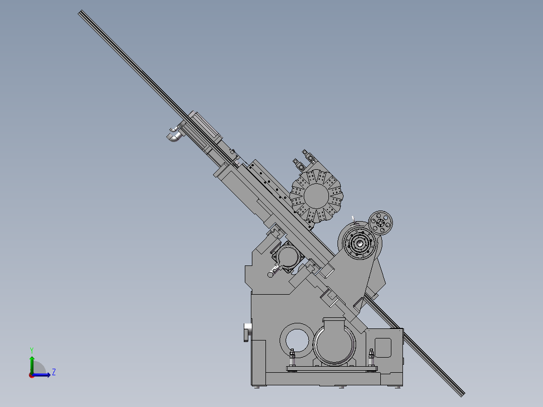 578斜床身TOM-TCK455总装(说明书)左视图